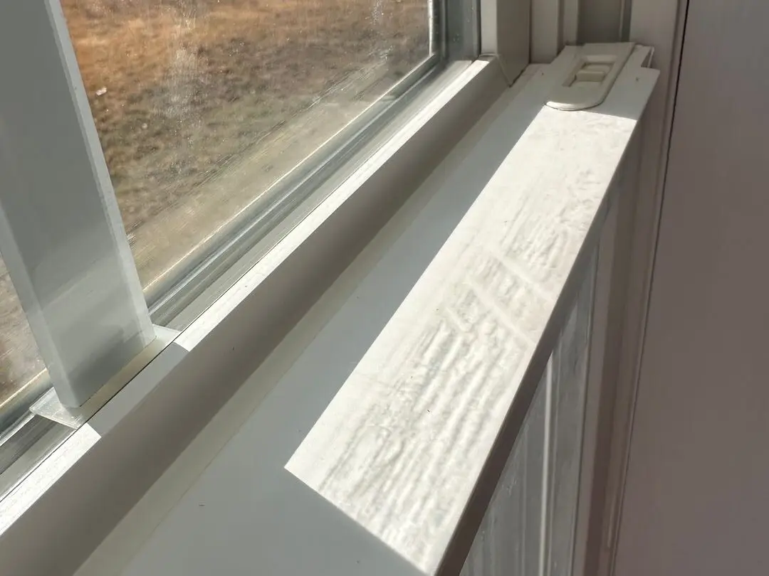 Window glass and sill cleaned