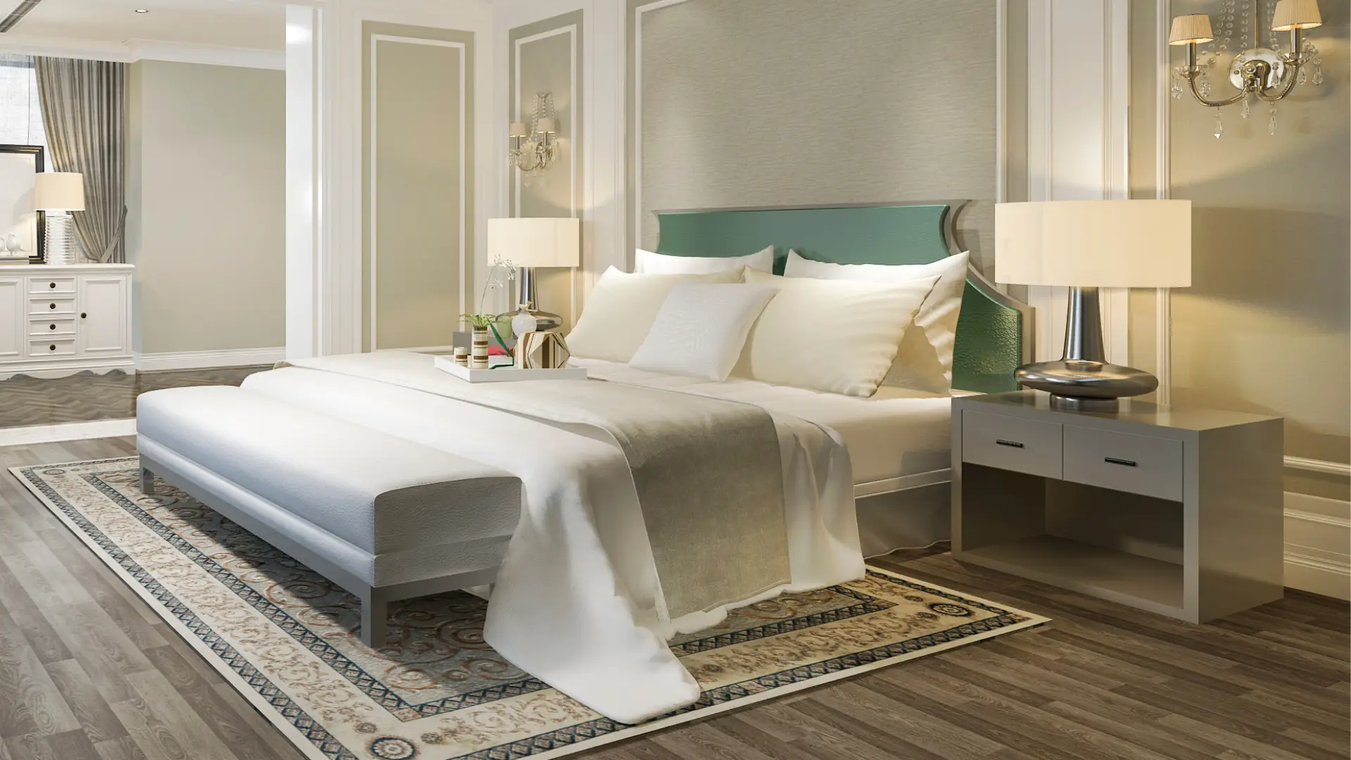 bedroom after a professional cleaning by Maid to Shine