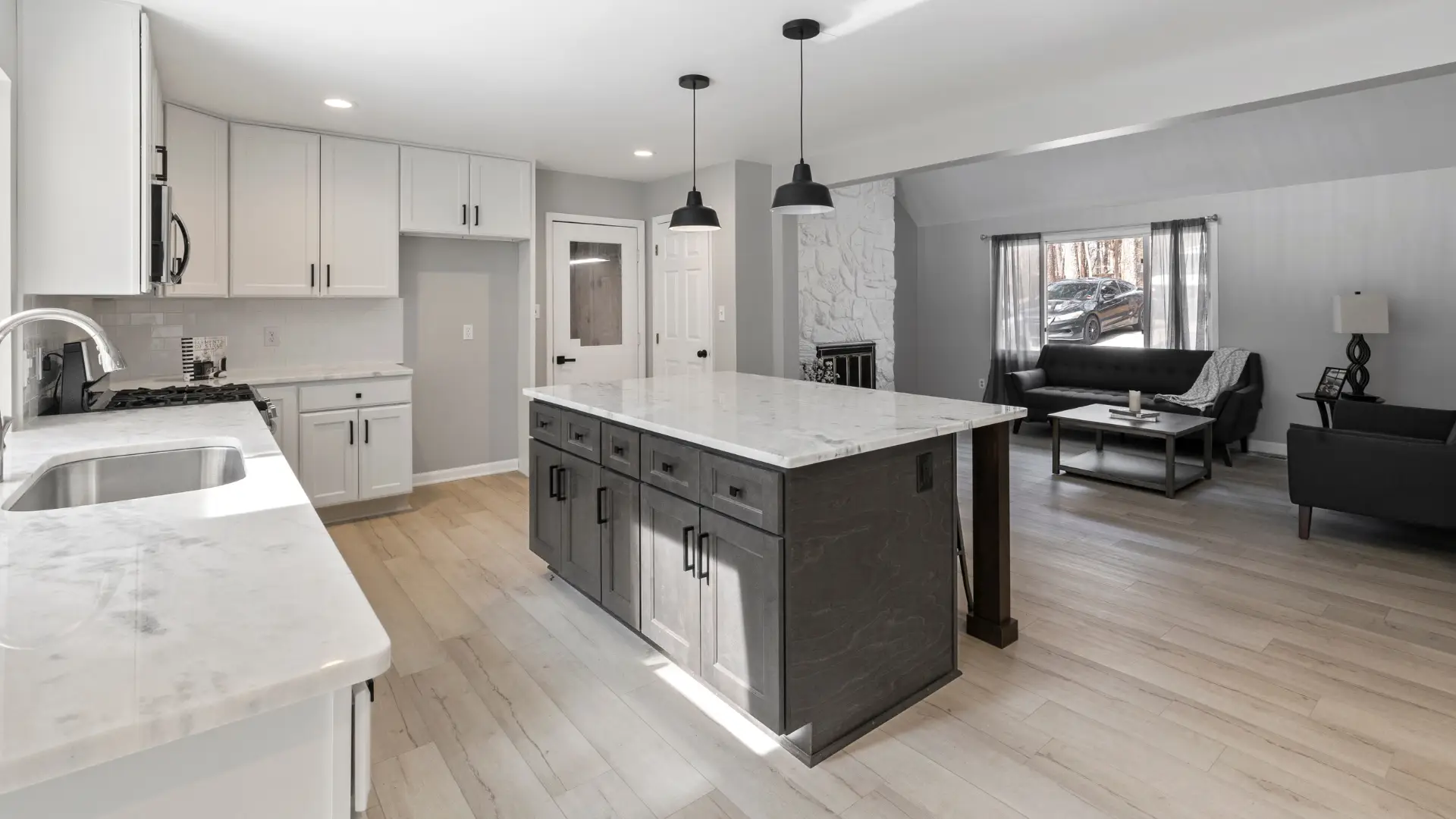 Kitchen after a professional cleaning from Maid to Shine