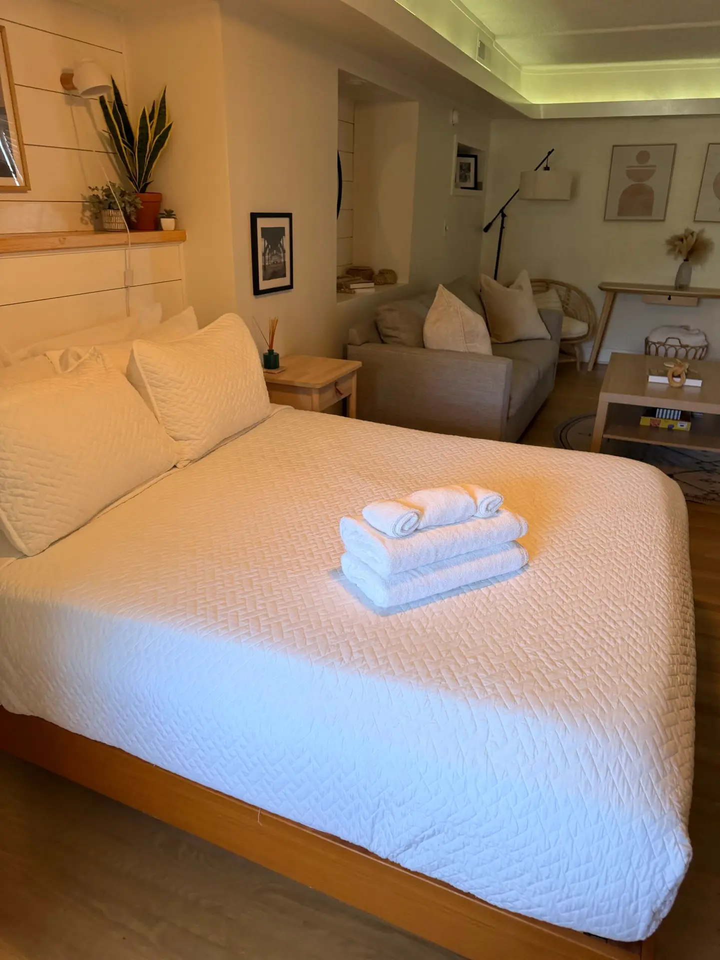 Bedroom after a cleaning service by Maid to Shine