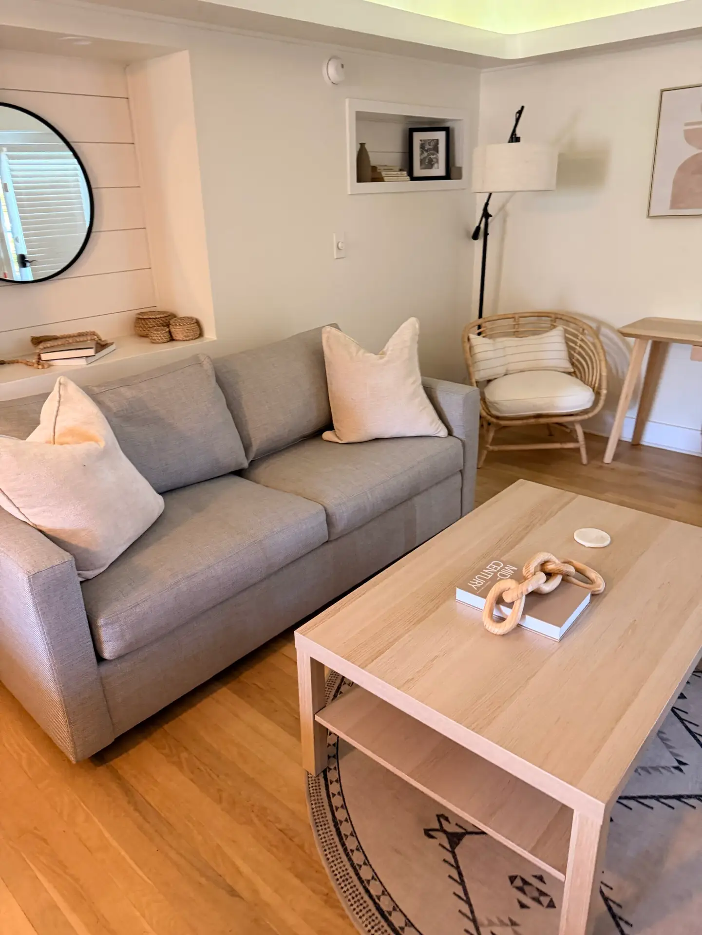 Living room after a detailed professional cleaning by Maid to Shine